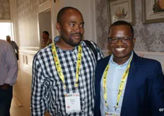 Bonani Nyhoda of the National Agricultural Marketing Council with Wandile Sihlobo, Agbiz agricultural economist.